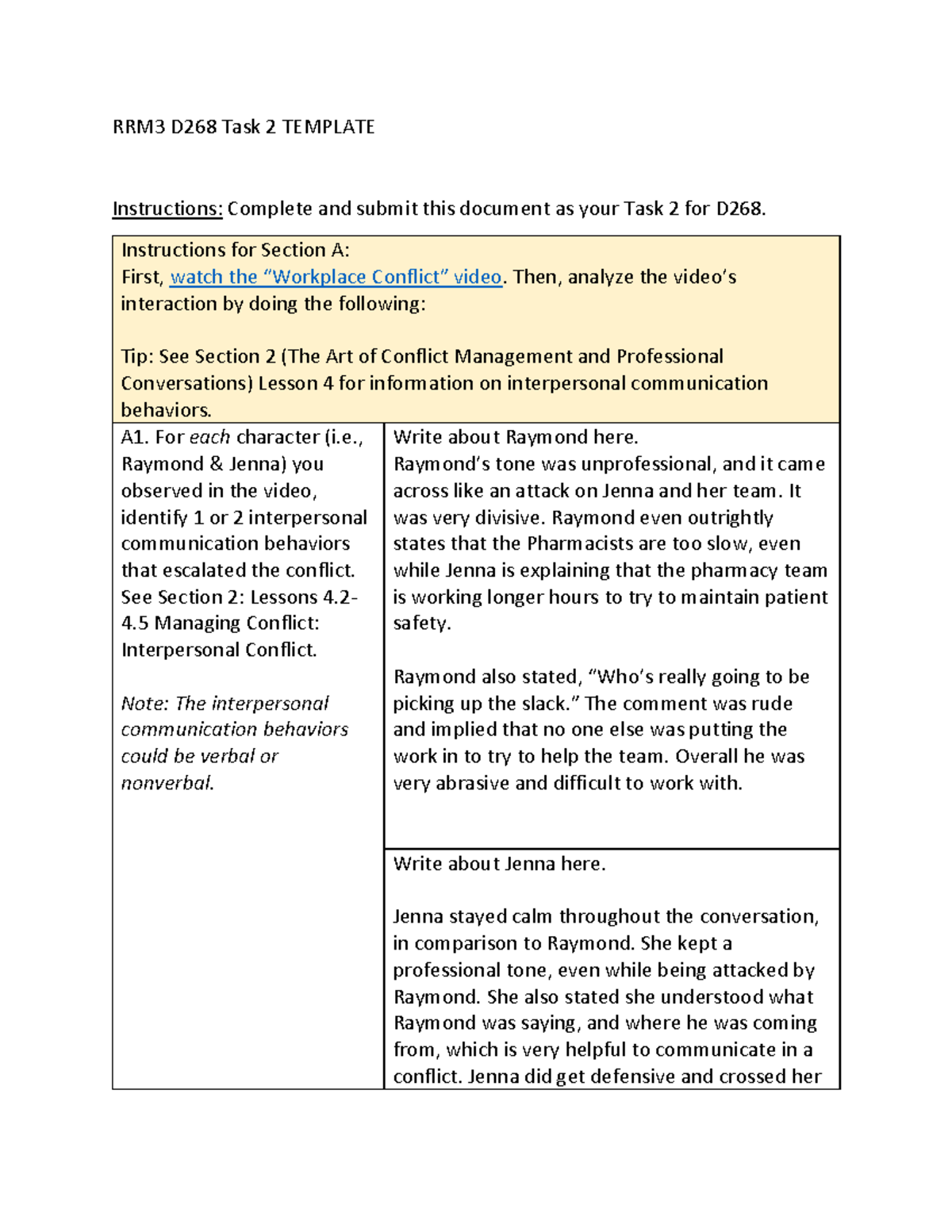 D268 Task 2 Complete Pdf - RRM3 D268 Task 2 TEMPLATE Instructions ...