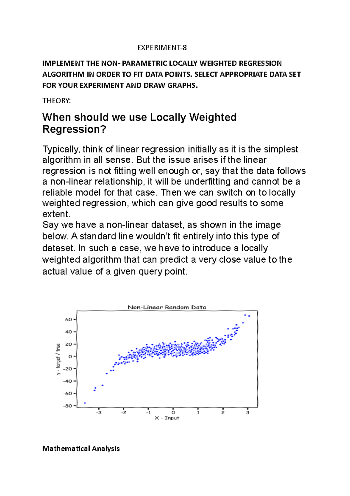 Experiment-8 - required - EXPERIMENT- IMPLEMENT THE NON- PARAMETRIC ...