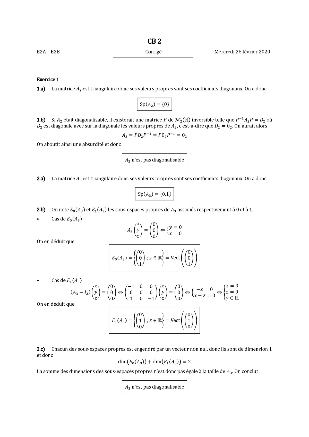 CB 2 M3 - Corrigé - Epreuve De Maths - CB 2 E2A – E2B Corrigé Mercredi ...