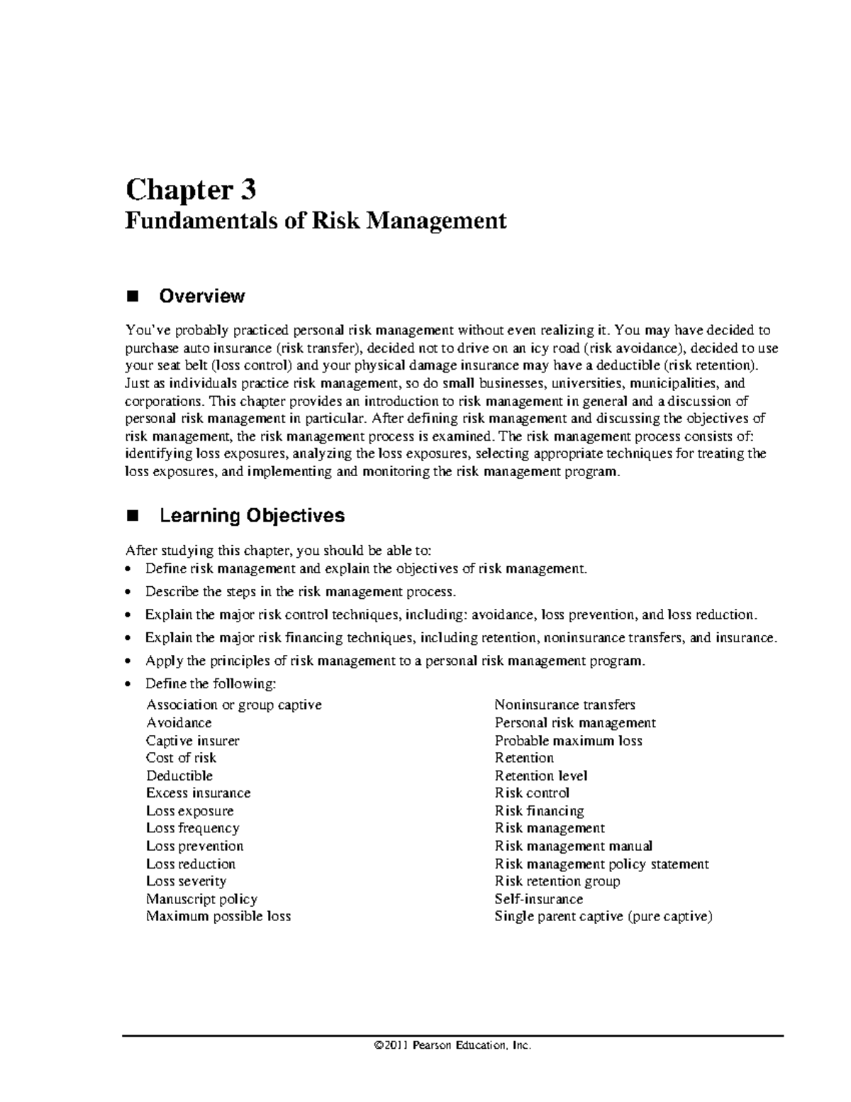 M03 REJD GE 11E SG C03 pdf - Chapter 3 Fundamentals of Risk Management ...