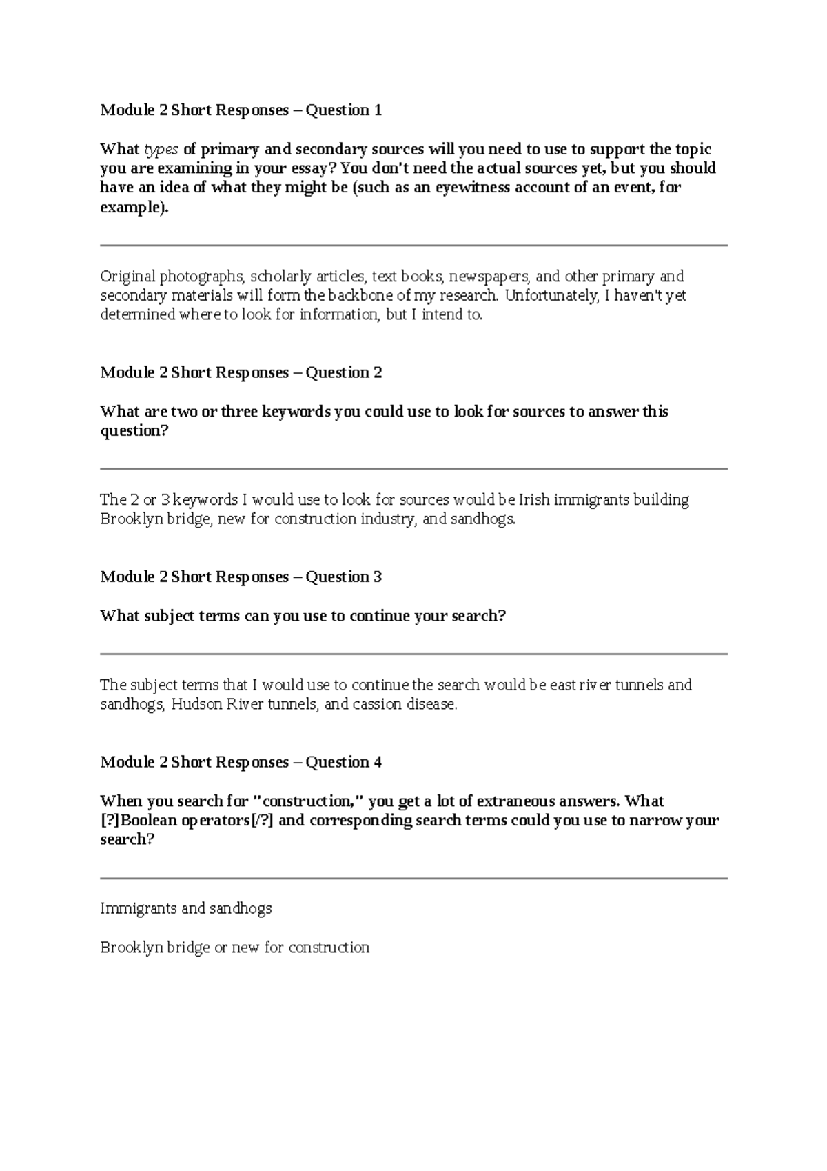 HIS 200 Applied History-2 - Module 2 Short Responses – Question 1 What ...