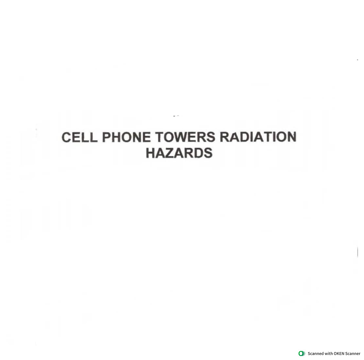 Radiation Hazards- Cell Phone Towers - Environmental Engineering - Studocu