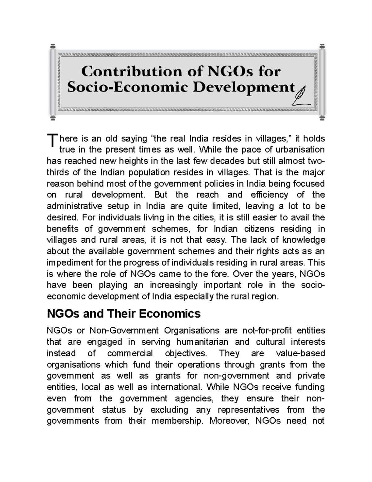 essay introduction about ngos