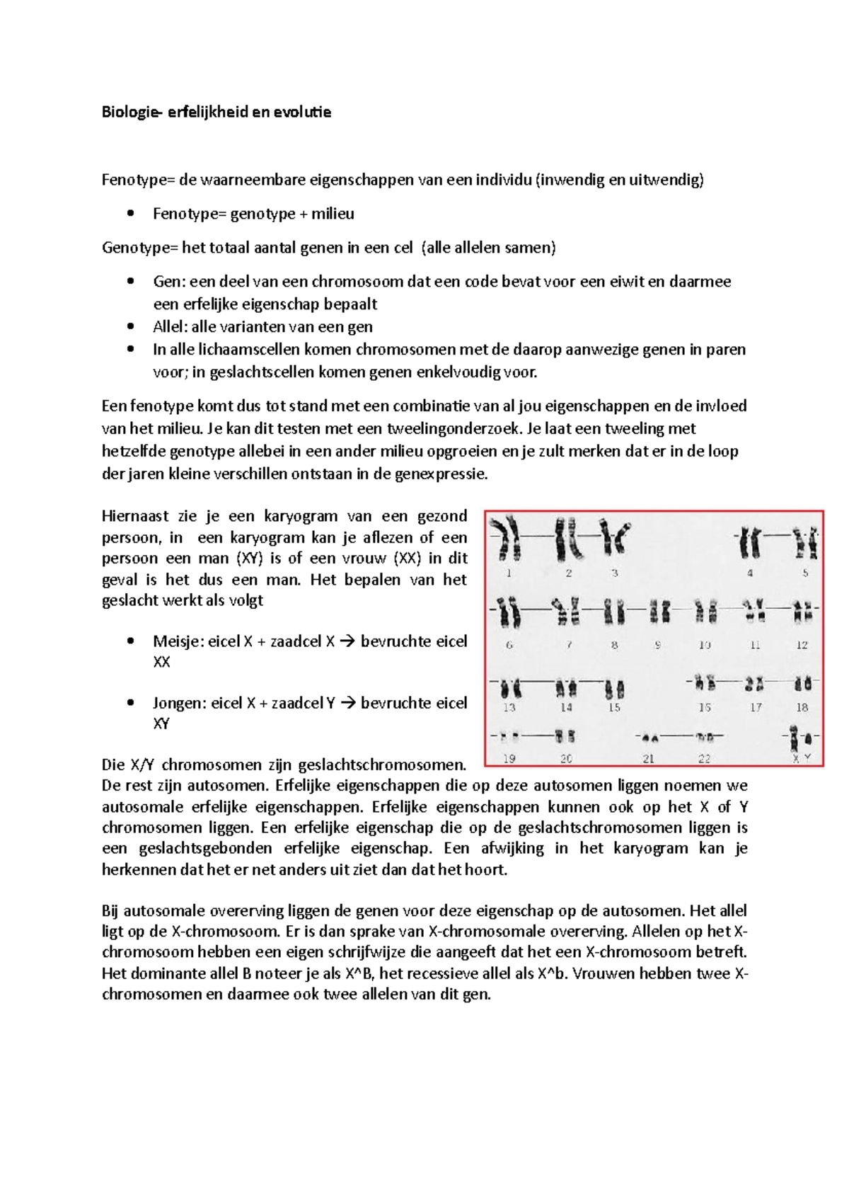 Biologie Erfelijkheid - Een Fenotype Komt Dus Tot Stand Met Een ...