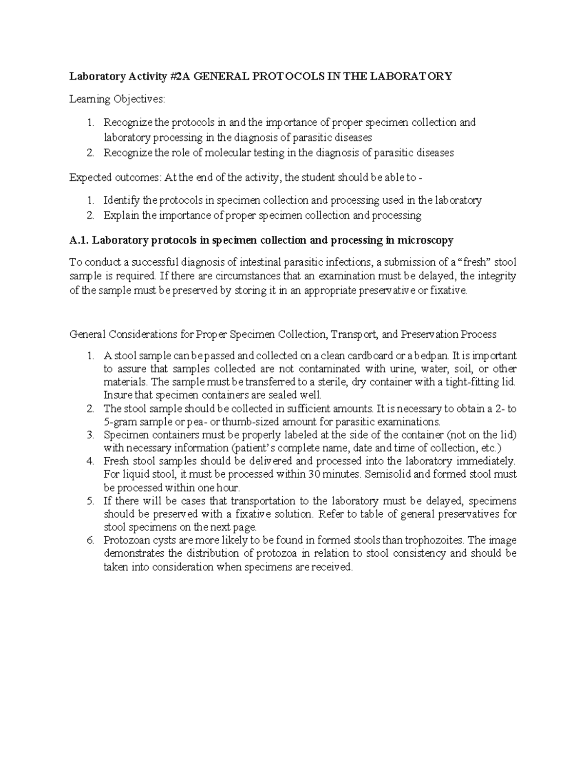 Lab Activity 2 - Microbiology laboratory assignment notes - Laboratory ...