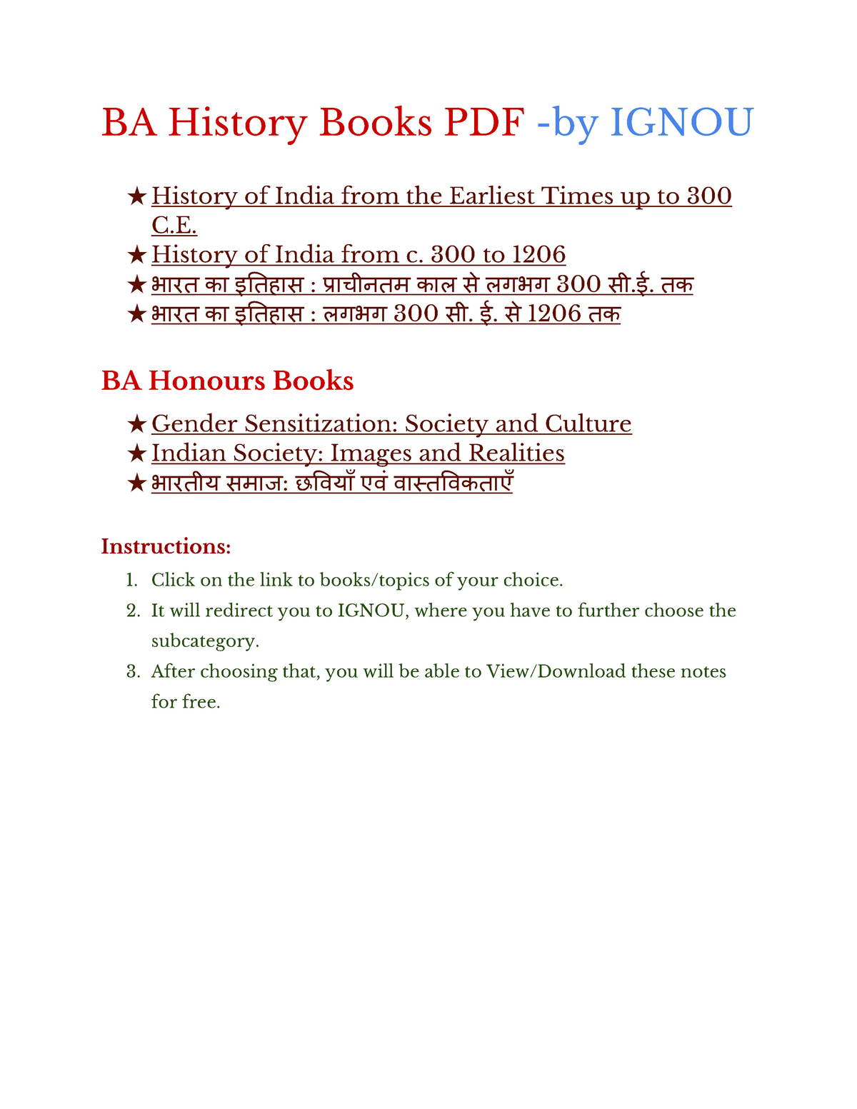 BA History Books PDF -by Ignou - BA History Books PDF -by IGNOU ...