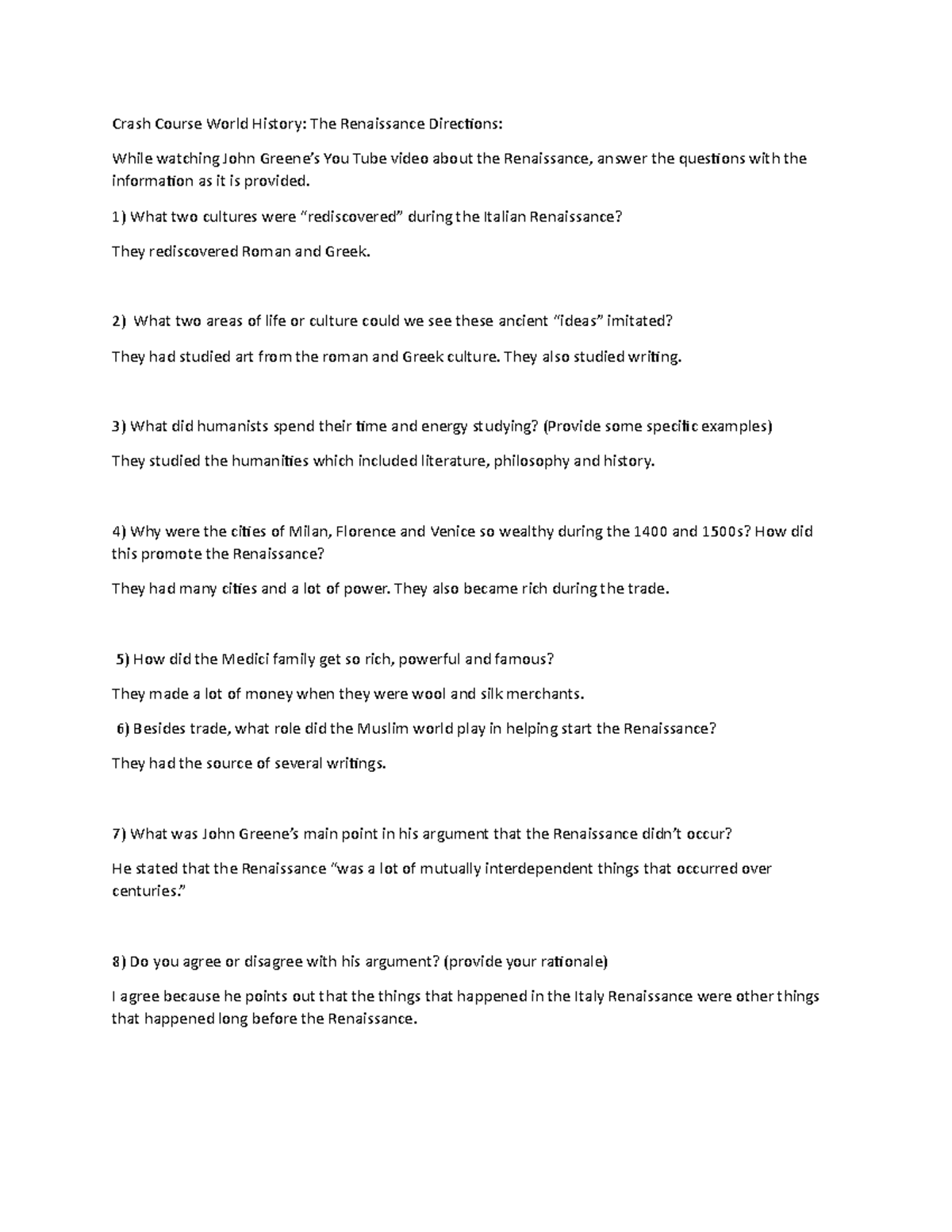 Crash Course World History Renaissance Leo Crash Course World History