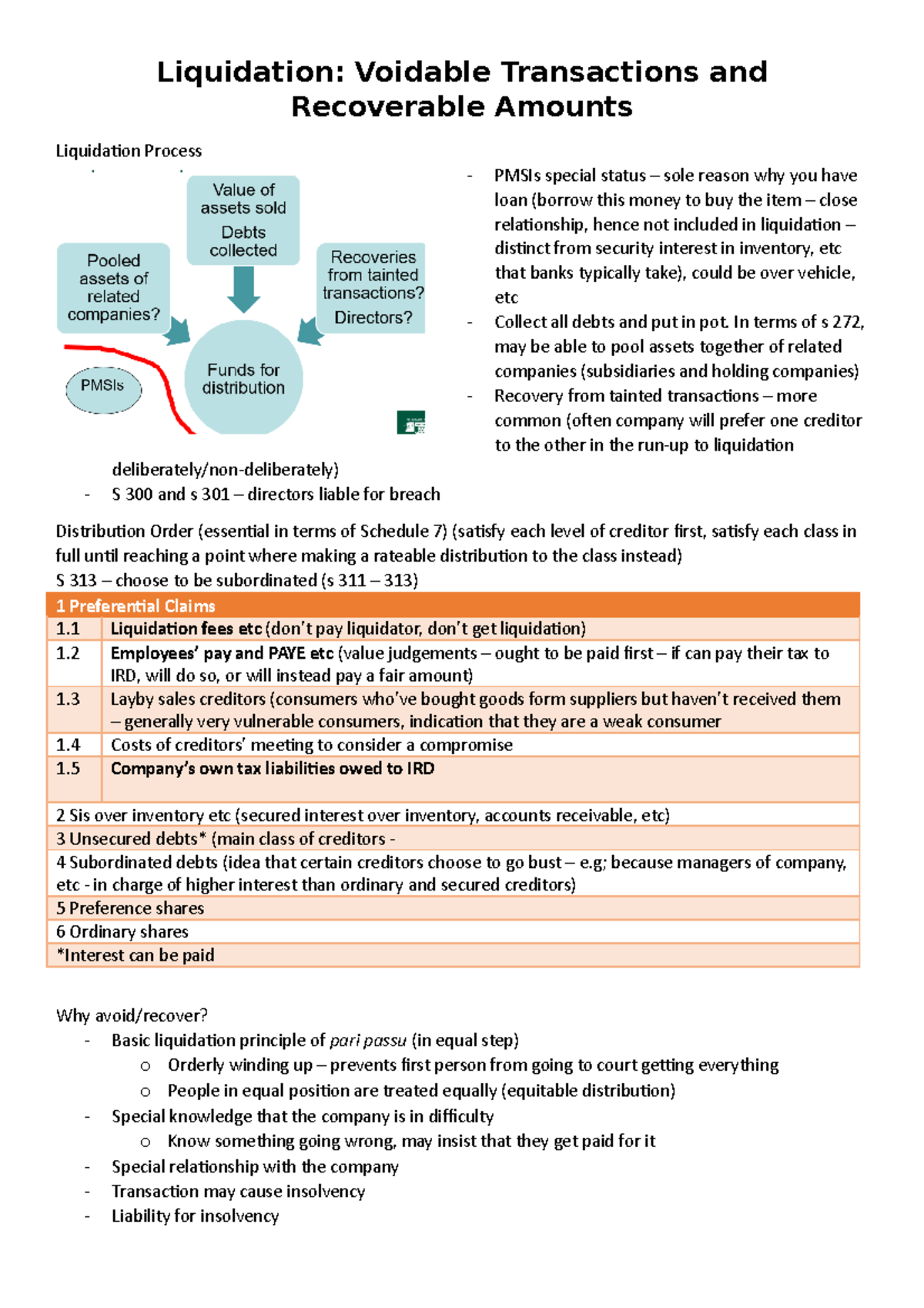 12 - Liquidation (Voidable Transactions and Recoverable Amounts ...