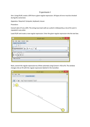 compiler design lab experiments