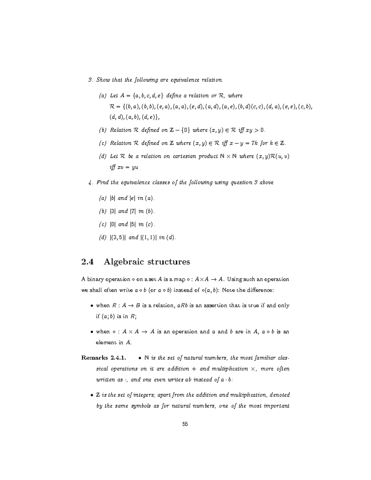 Binary Operations from smth lecture notes from the 2023 year - Show ...