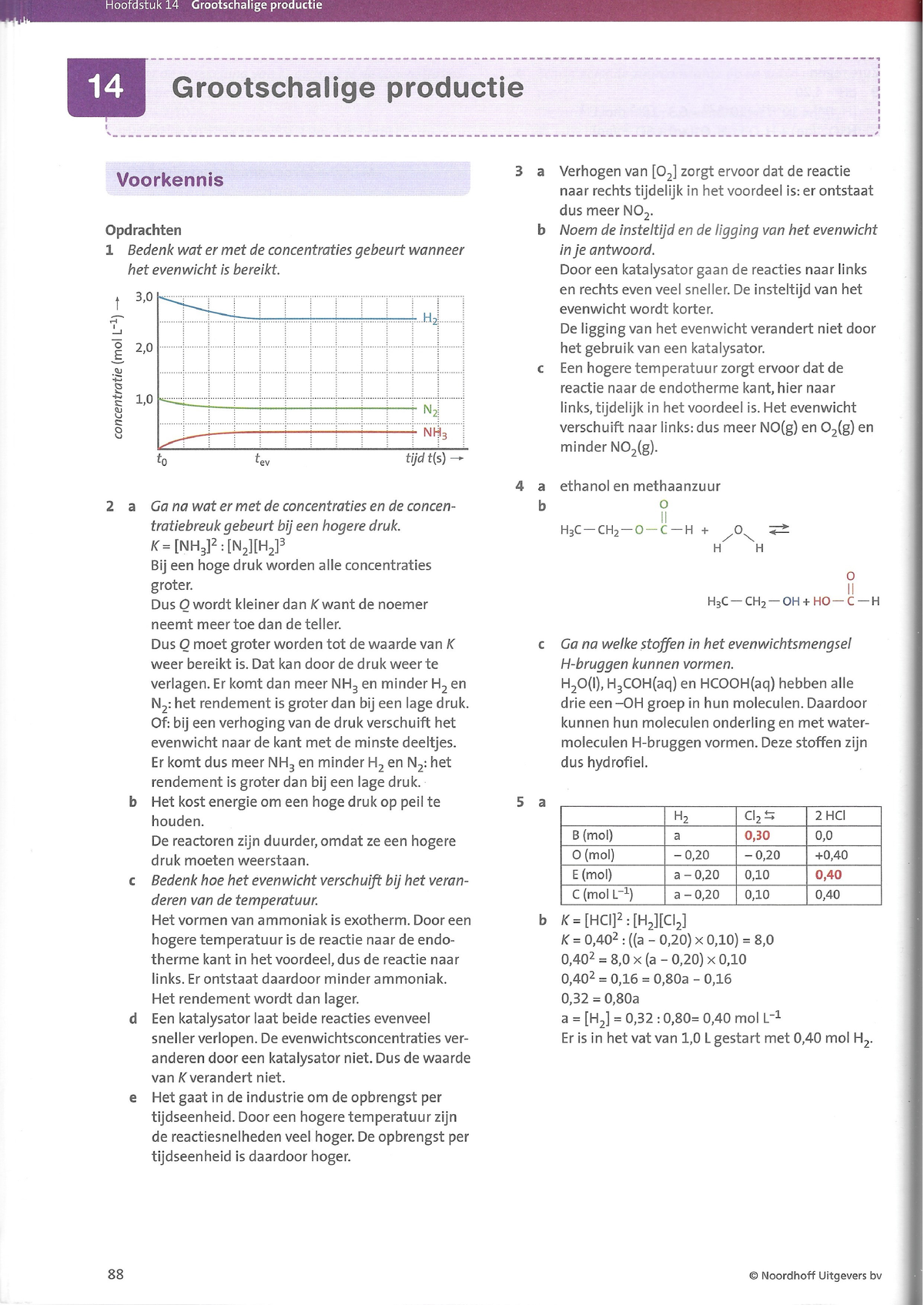 Chemie Hoofdstuk 14 Uitwerkingen - Scheikunde - Studeersnel