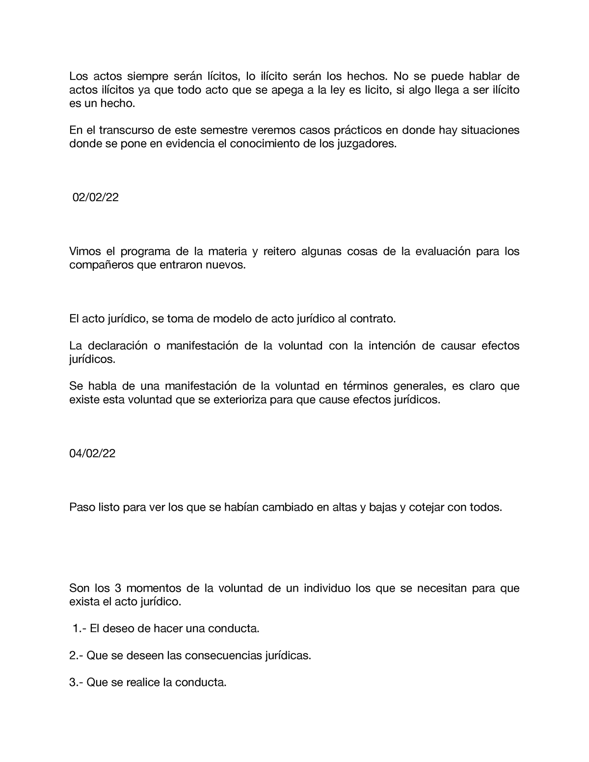 Contratos Civiles - Los actos siempre serán lícitos, lo ilícito serán los  hechos. No se puede hablar - Studocu