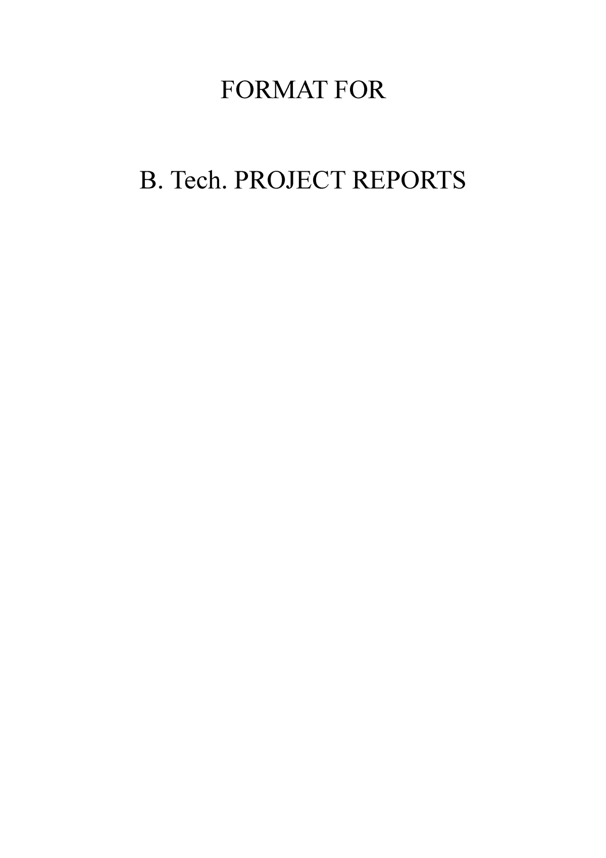 Project Guidelines AKTU - FORMAT FOR B. Tech. PROJECT REPORTS CHAPTER 1 ...