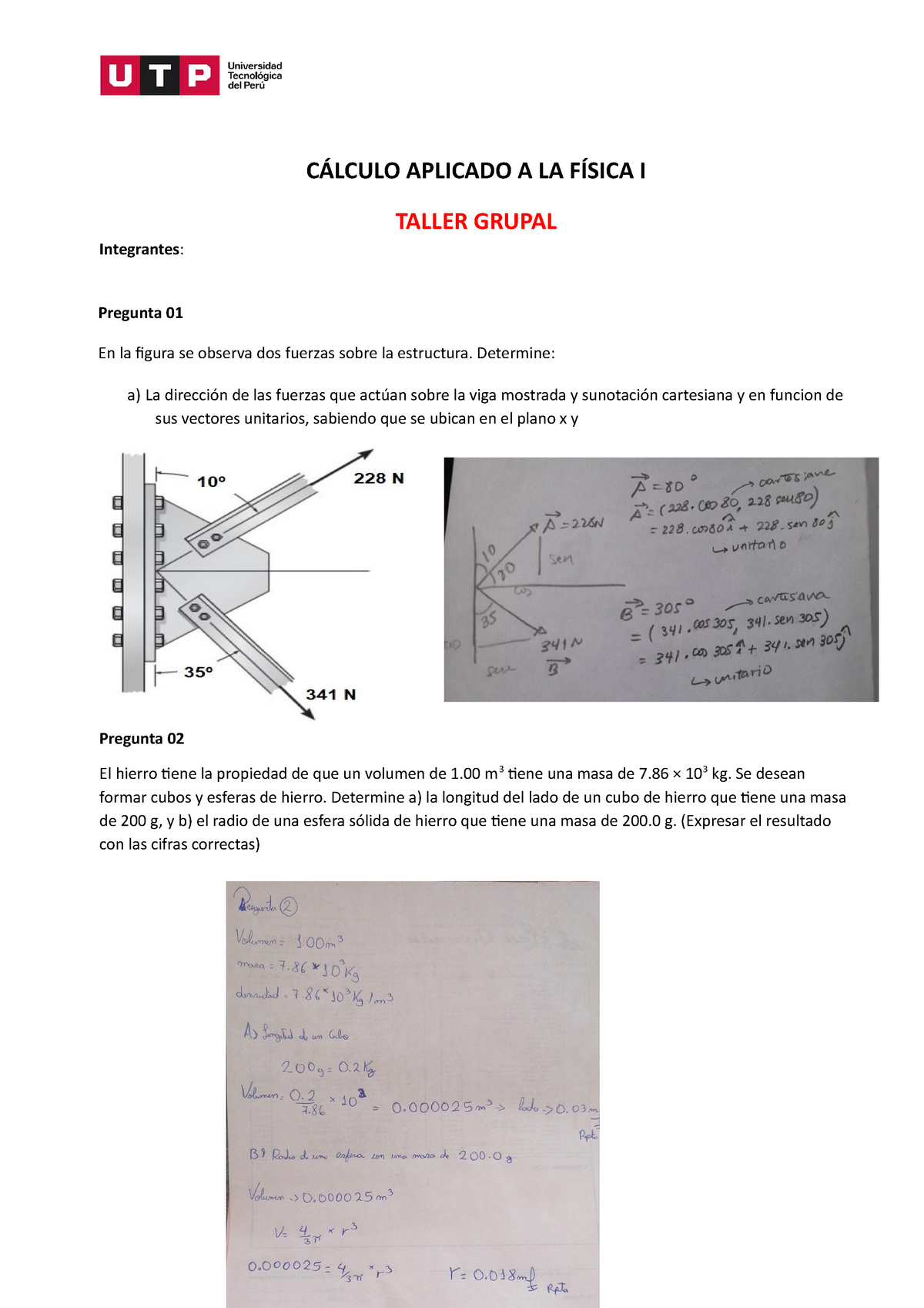 S01.s3 - Taller Grupal 1 CÁLCULO APLICADO A LA FÍSICA I - CÁLCULO ...