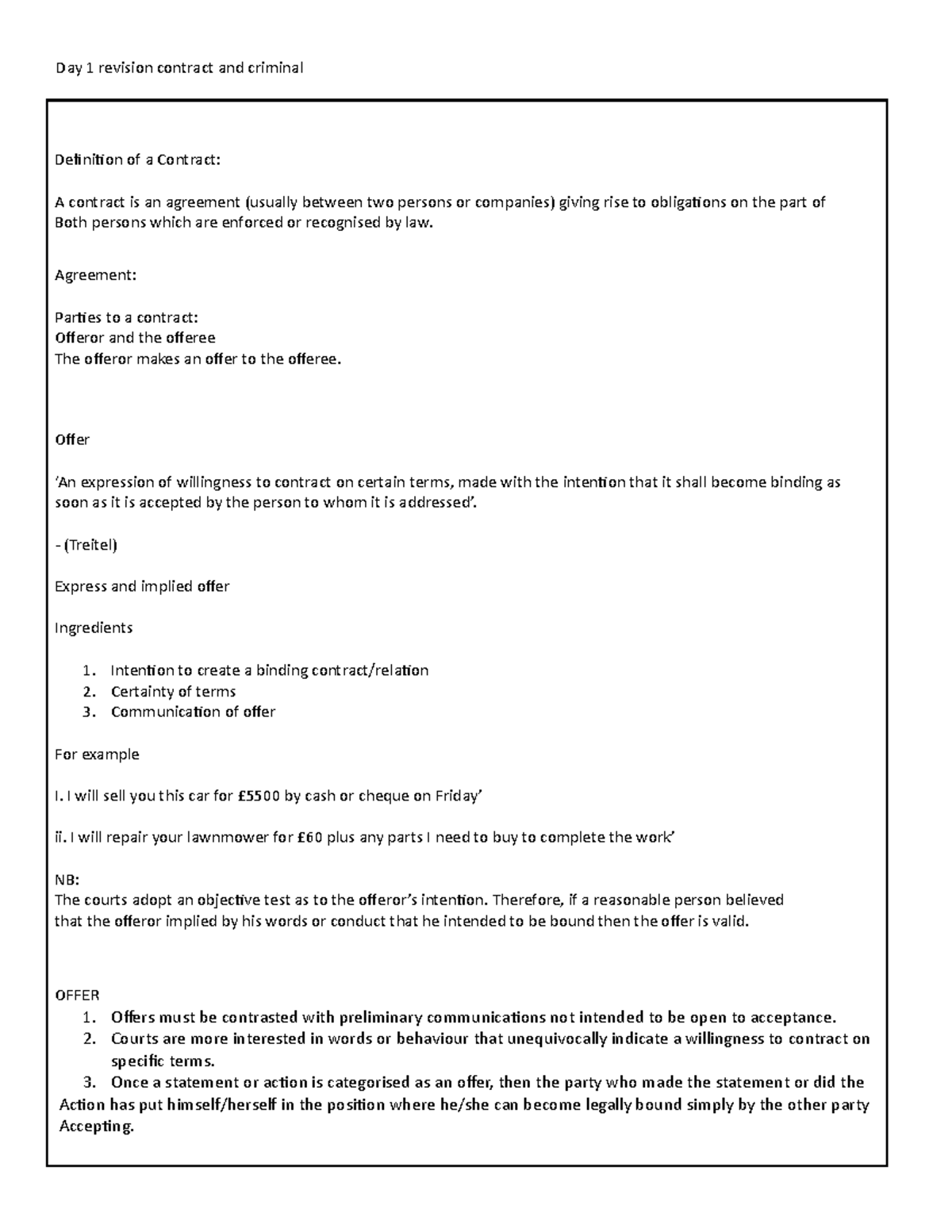 Untitled document (49) - Definition of a Contract: A contract is an ...