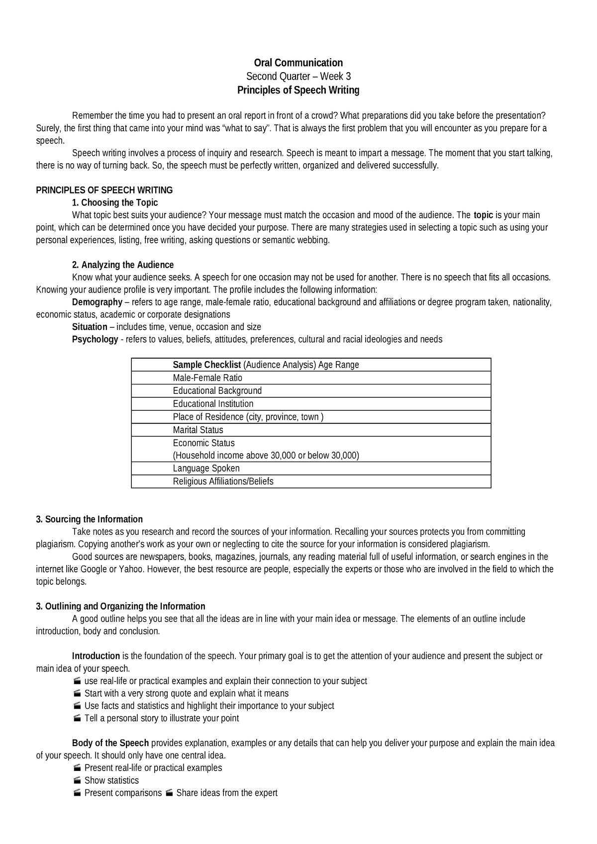 Oral-Com-2nd-Q-Lesson-3 - Oral Communication Second Quarter – Week 3 ...