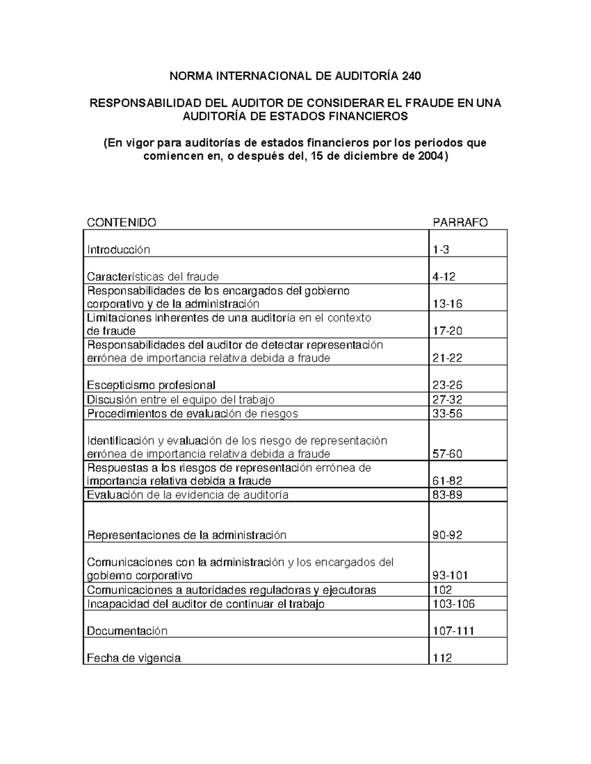 8 NIA 240 Responsabilidad DEL Auditor DE Considerar EL Fraud - NORMA ...