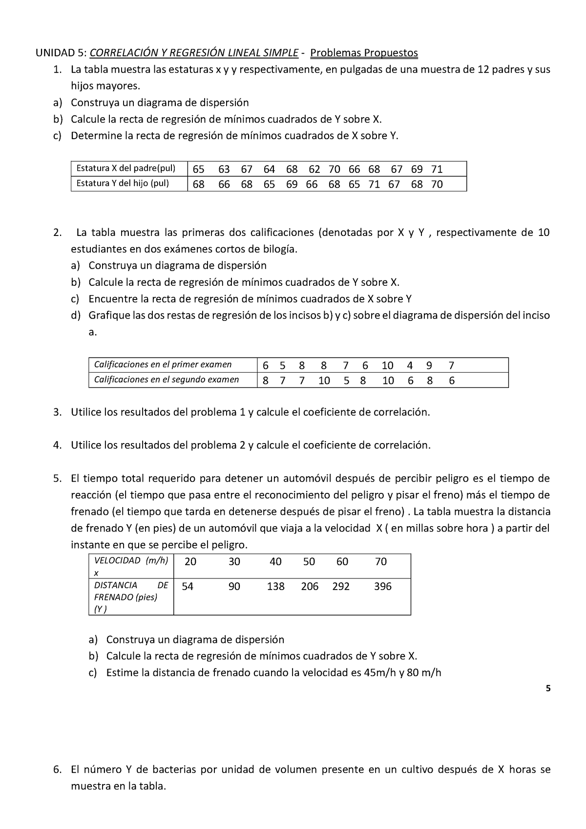 Correlacion Y Regresión Lineal - UNIDAD 5: CORRELACI”N Y REGRESI”N ...