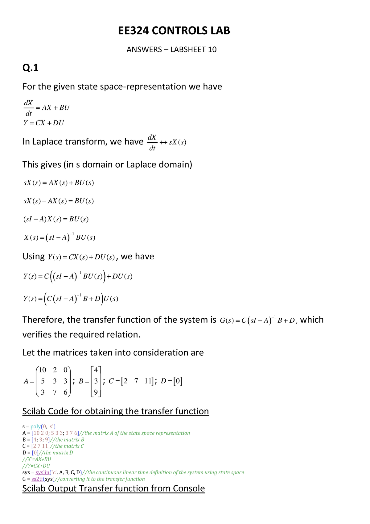 EE324 LAB Problem Sheet 10 Solution - EE324 CONTROLS LAB ANSWERS ...