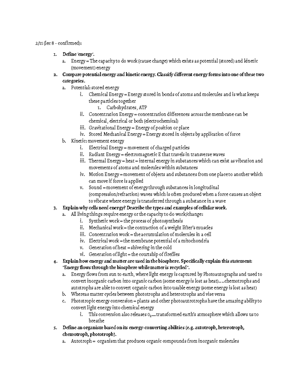 Exam 2 - Second exam of biol 214 - 2/11 (lec 8 - confirmed): **1 ...