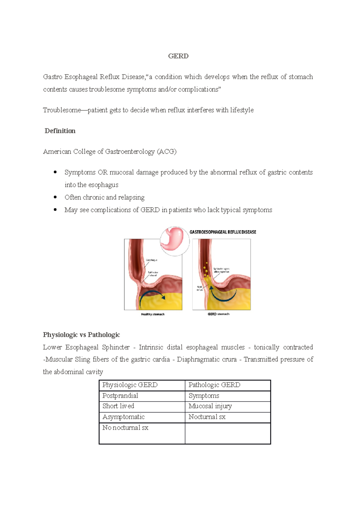 GERD jasmine ouseph GERD Gastro Esophageal Reflux Disease,“a