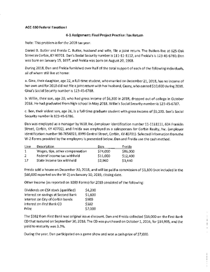 ACC 330 Module Two Income Assignment - ACC 330 Module Two Income ...