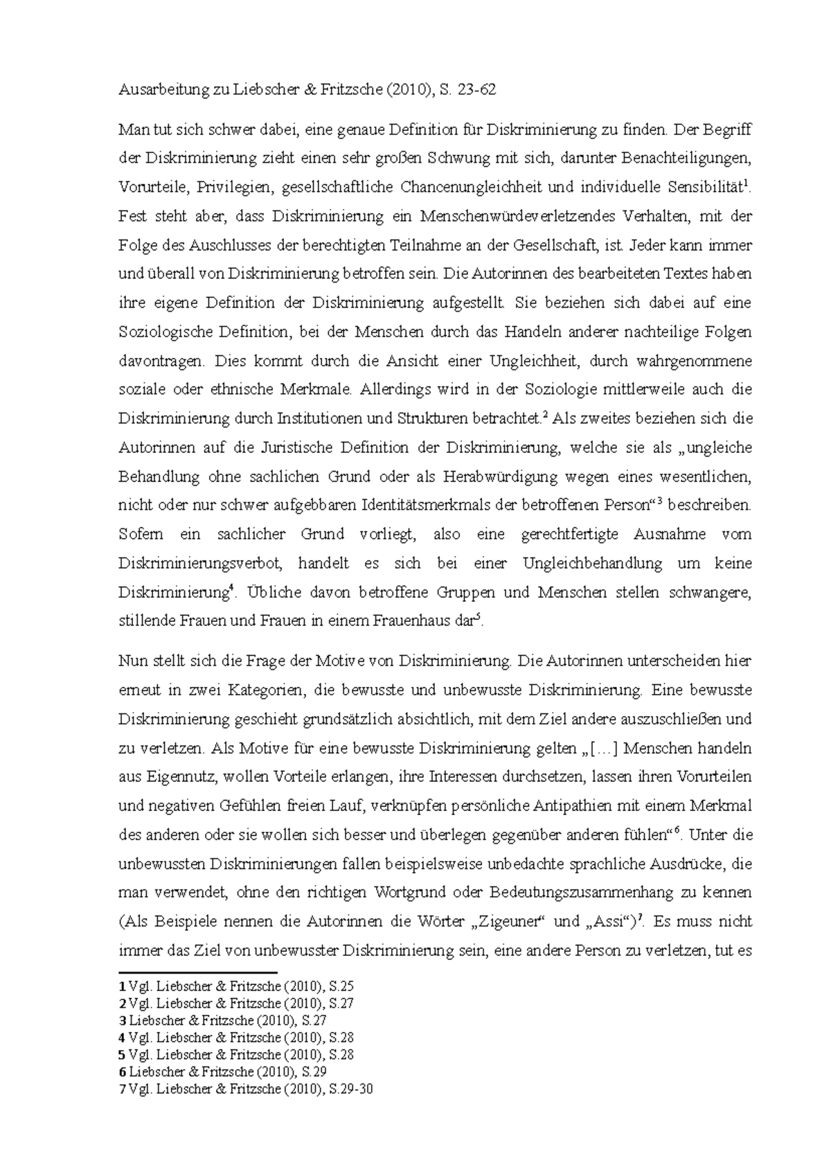 Ausarbeitung zu Liebscher & Fritzsche, 2010 , S. 23-62 - Ausarbeitung ...