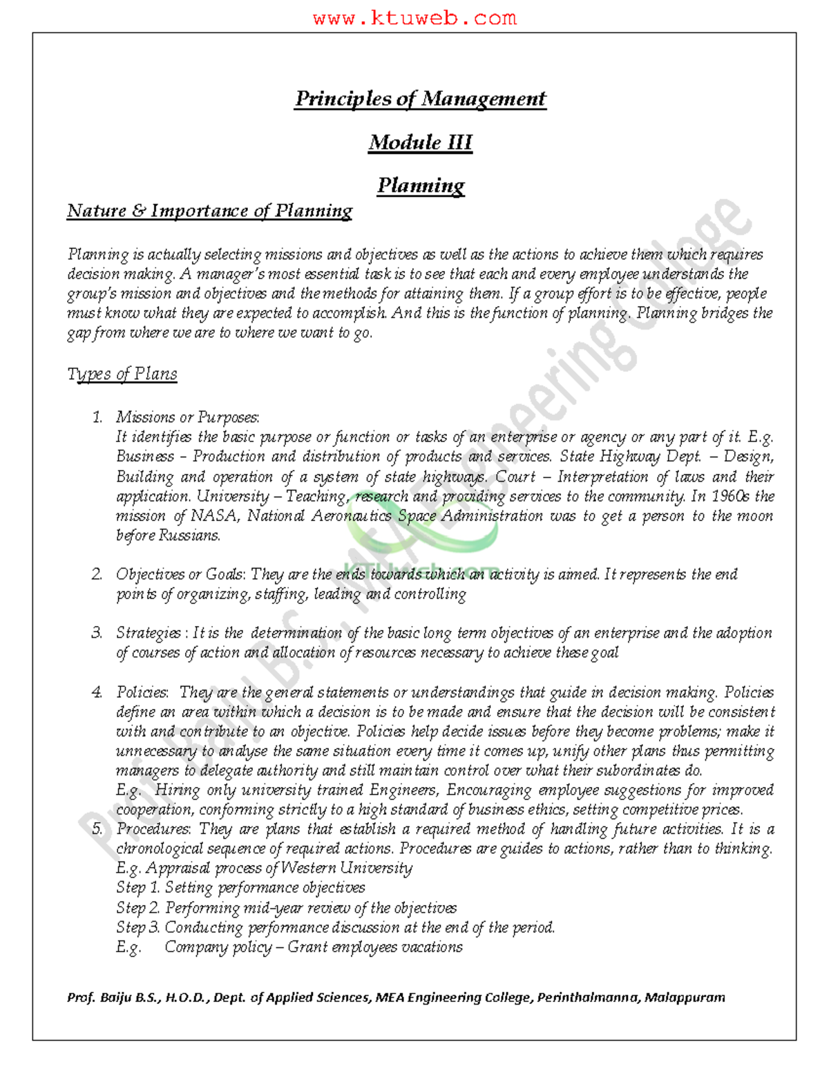 KTU Principles OF Management Notes Module 3 - Principles of Management ...