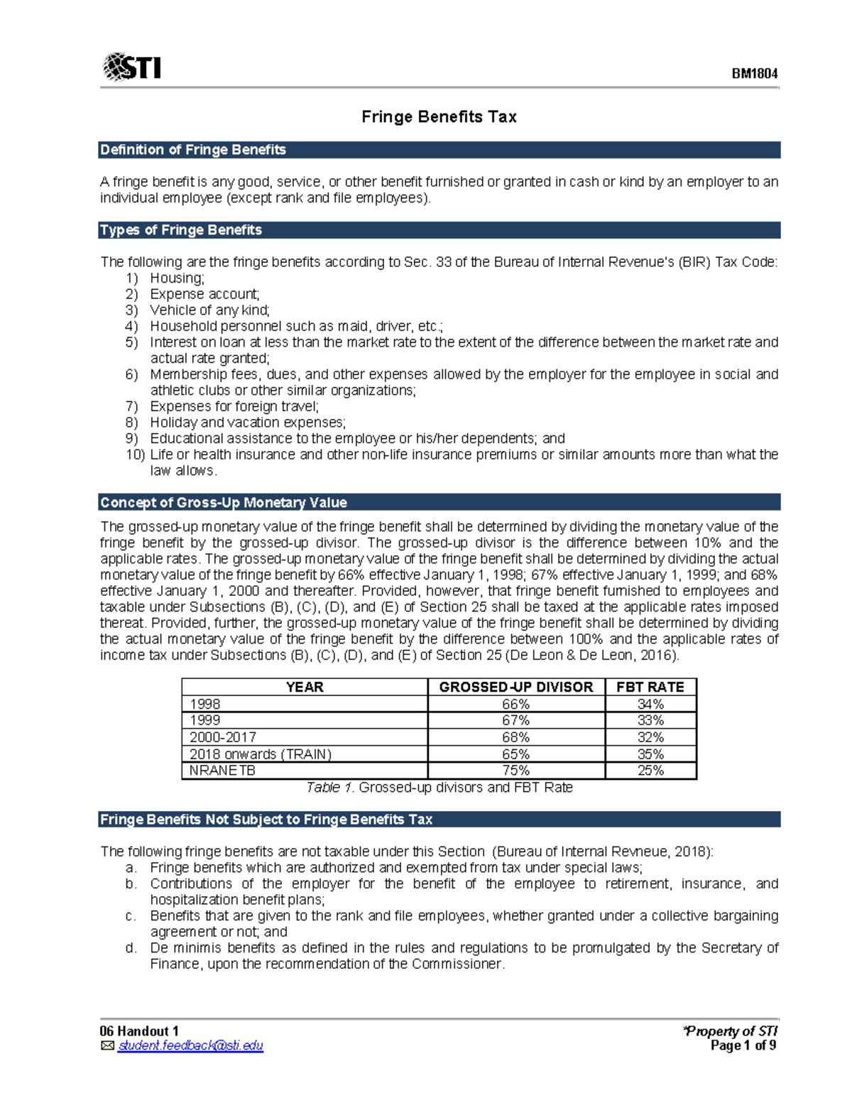 06-handout-1-10-fringe-benefits-tax-06-handout-1-property-of-sti