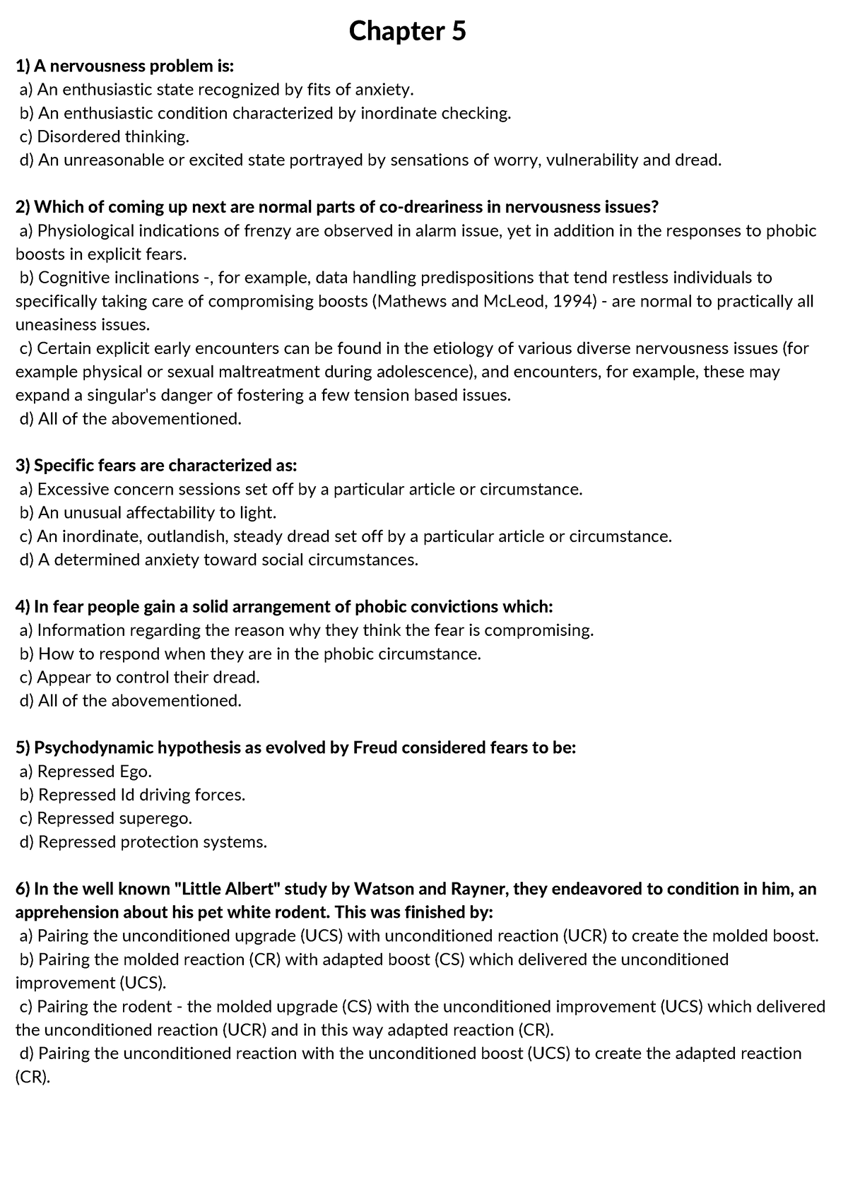 Chapter 5 - These are my practice quizzes for clinical psychology. Hope ...