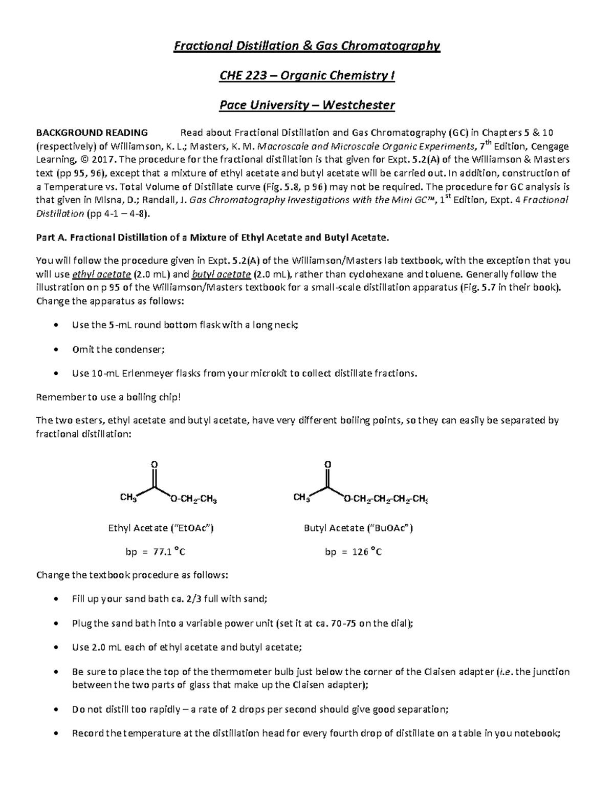 Fractional Distillation & Gas Chromatography Lab2016 SEP15 Fractional Distillation & Gas