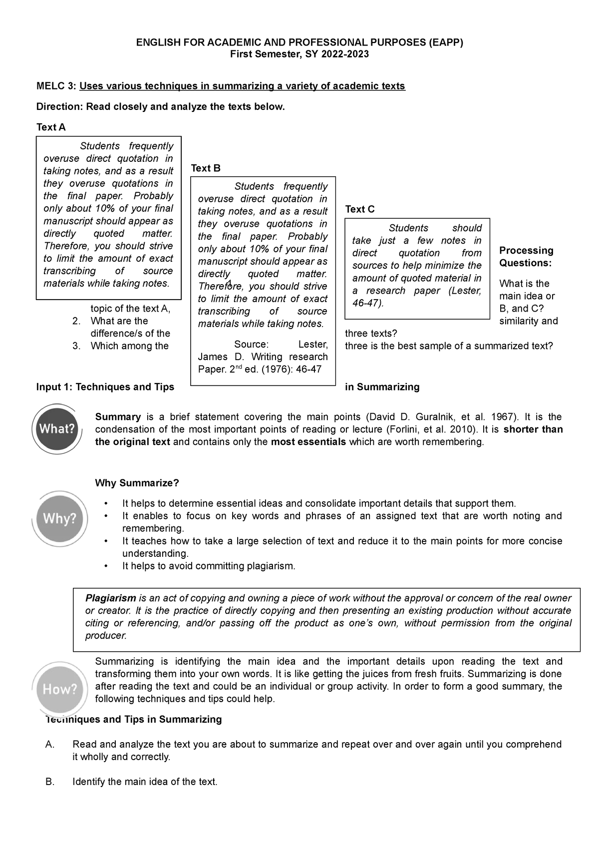 Eapp Im3 Eapp Lesson English For Academic And Professional Purposes Eapp First Semester 0432