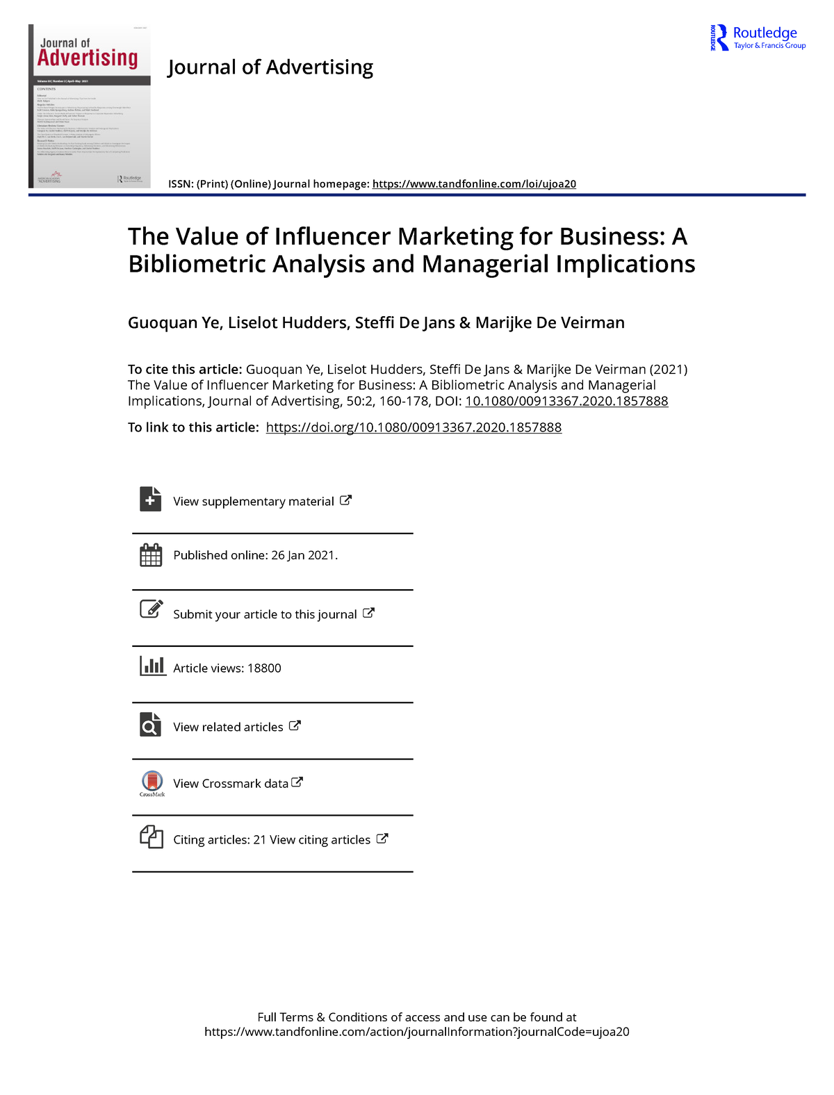 thesis influencer marketing