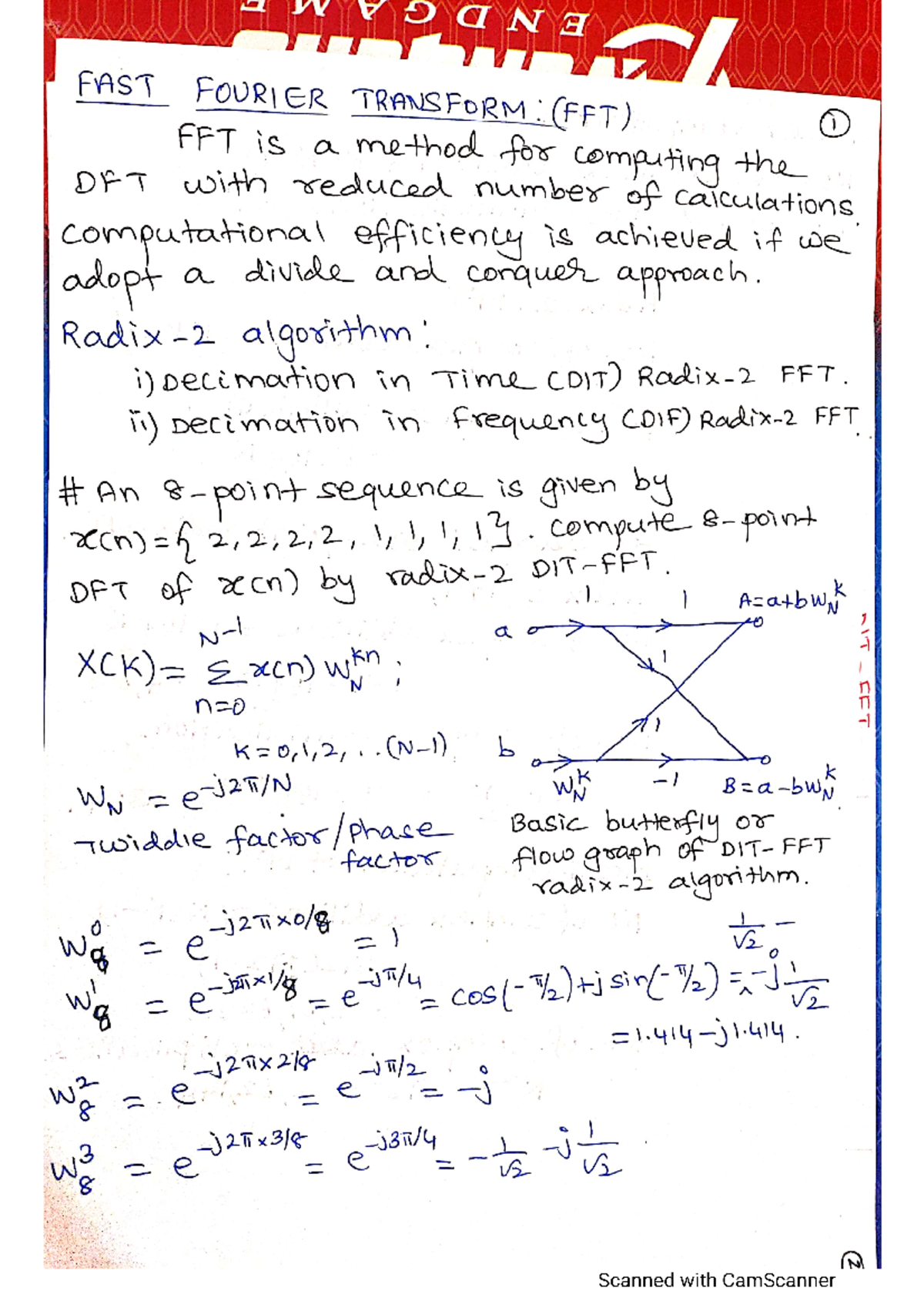Lecture 13 FFT - signals and systems - Studocu