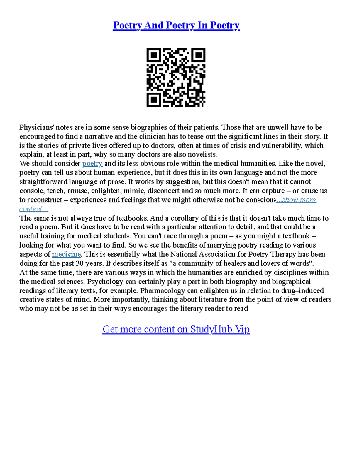 Poetry Essay Examples - Poetry And Poetry In Poetry Physicians' notes ...