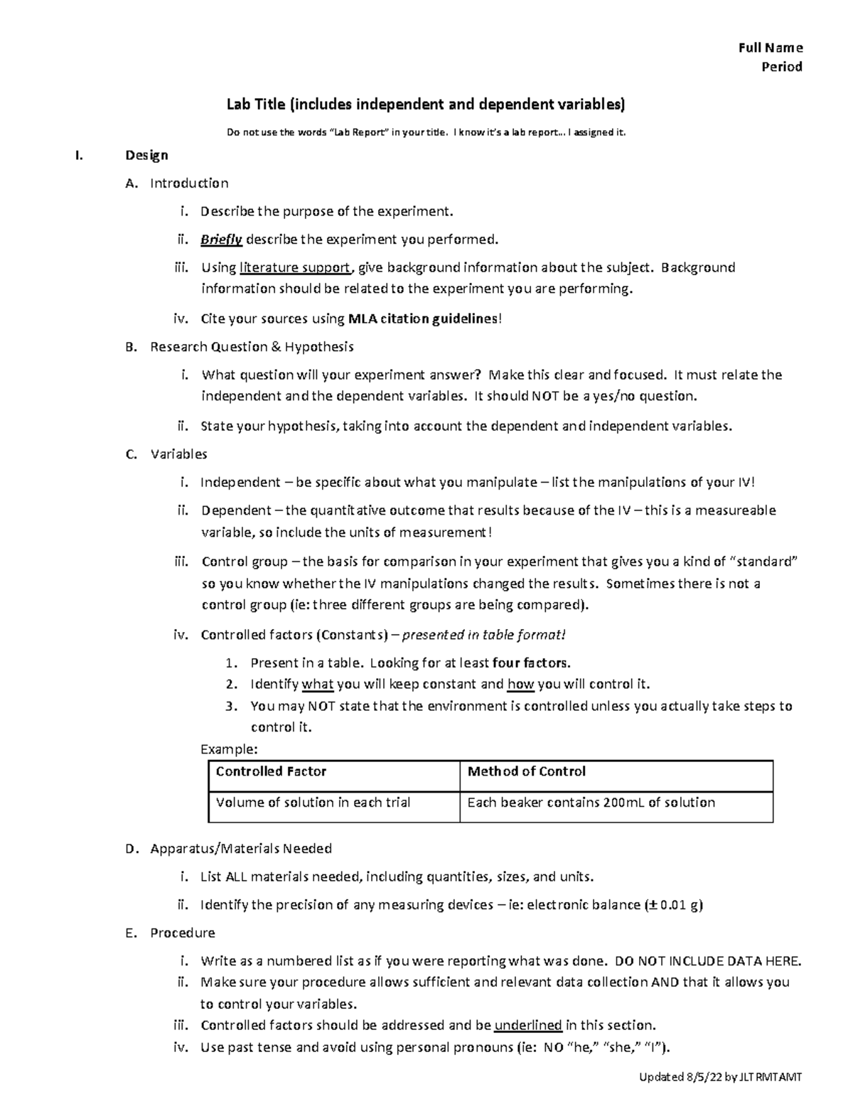 Tips Lab Outline Fall2022 Jltrmtamt - Updated 8 / 5 / 22 by JLTRMTAMT ...