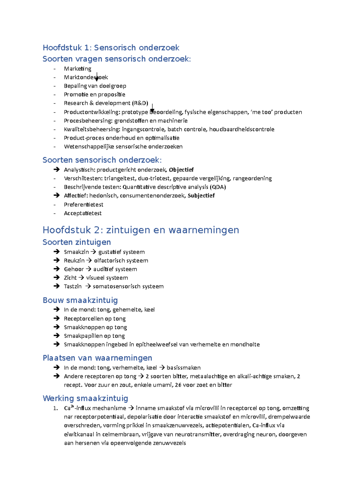 Soorten Vragen Sensorisch Onderzoek - Hoofdstuk 1: Sensorisch Onderzoek ...