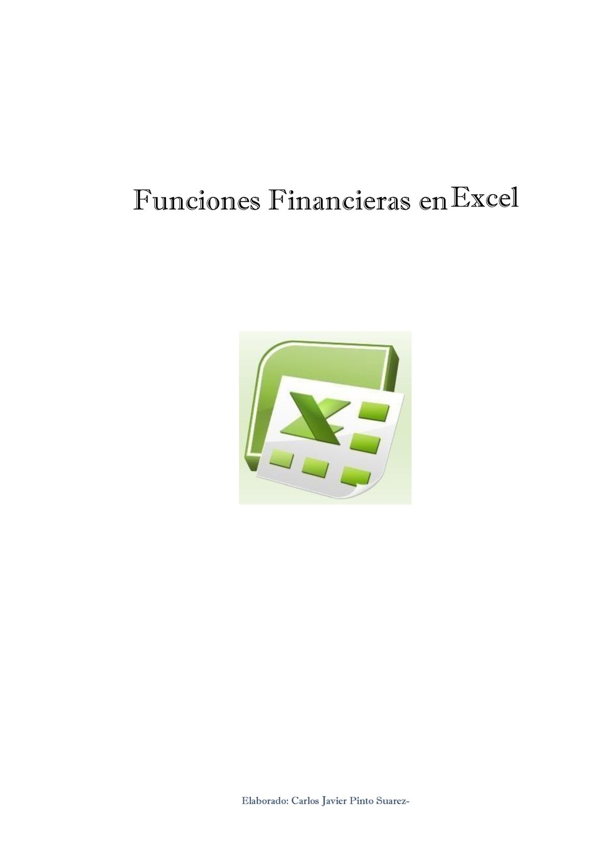 Manual Funciones Financieras En Excel - Funciones Financieras En Excel ...