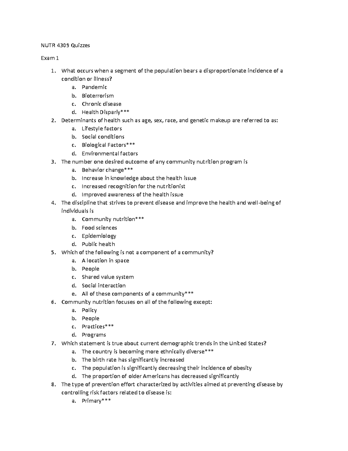 NUTR 4309 Practice Quizzes - NUTR 4309 Quizzes Exam 1 What occurs when ...