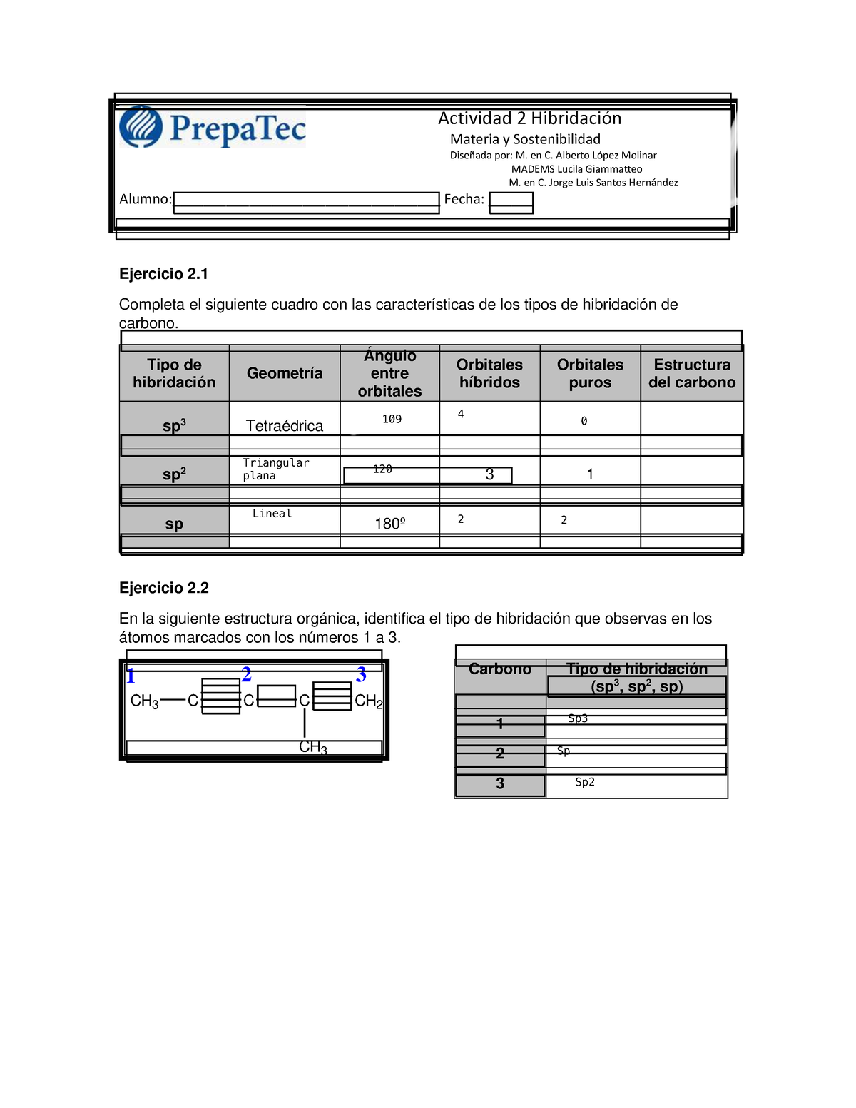 Actividad+2+Hibridaci%C3%B3n - Actividad 2 Hibridación Materia y ...