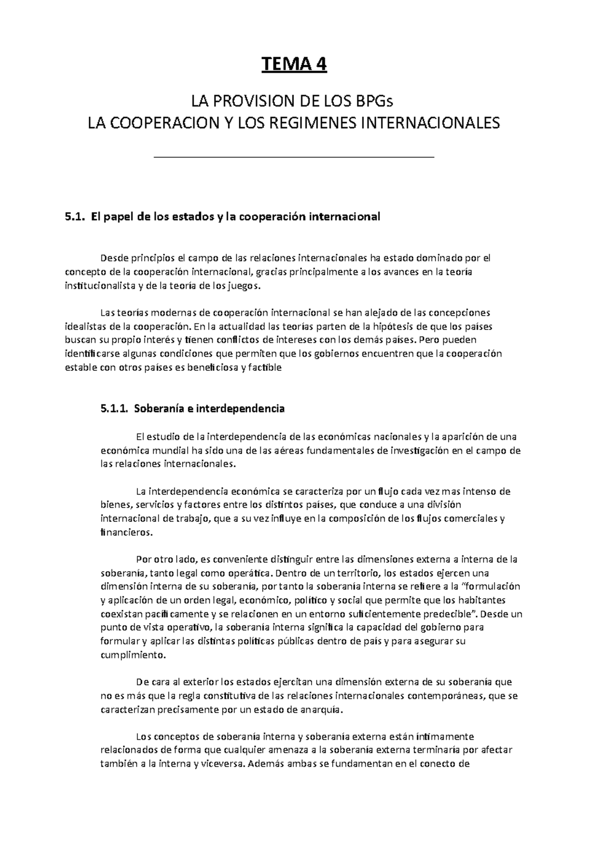 TEMA 4 (B) - Apuntes TEMA 4 - TEMA 4 LA PROVISION DE LOS BPGs LA ...