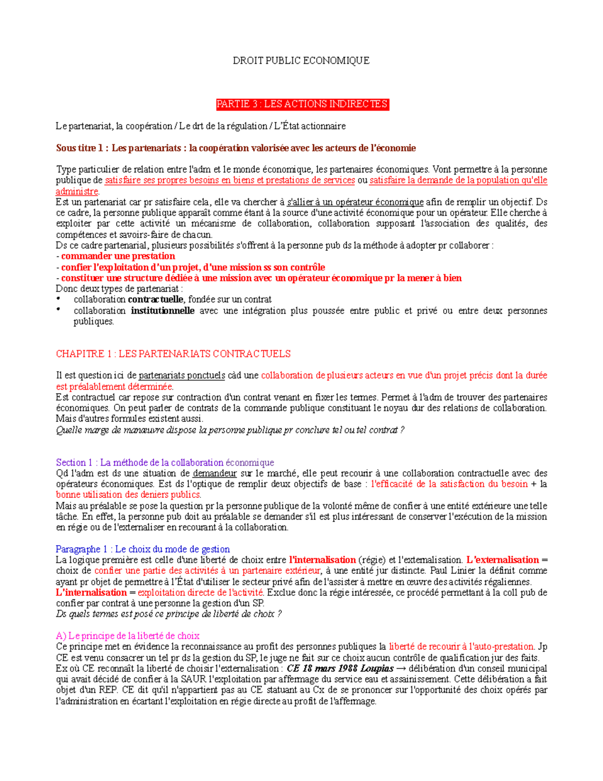 Droit Public Economique 2 Cours Marie B - DROIT PUBLIC ECONOMIQUE ...