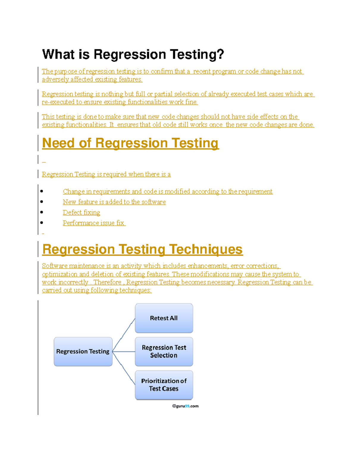 Regression Testing - Lecture And Notes - What Is Regression Testi Ng ...