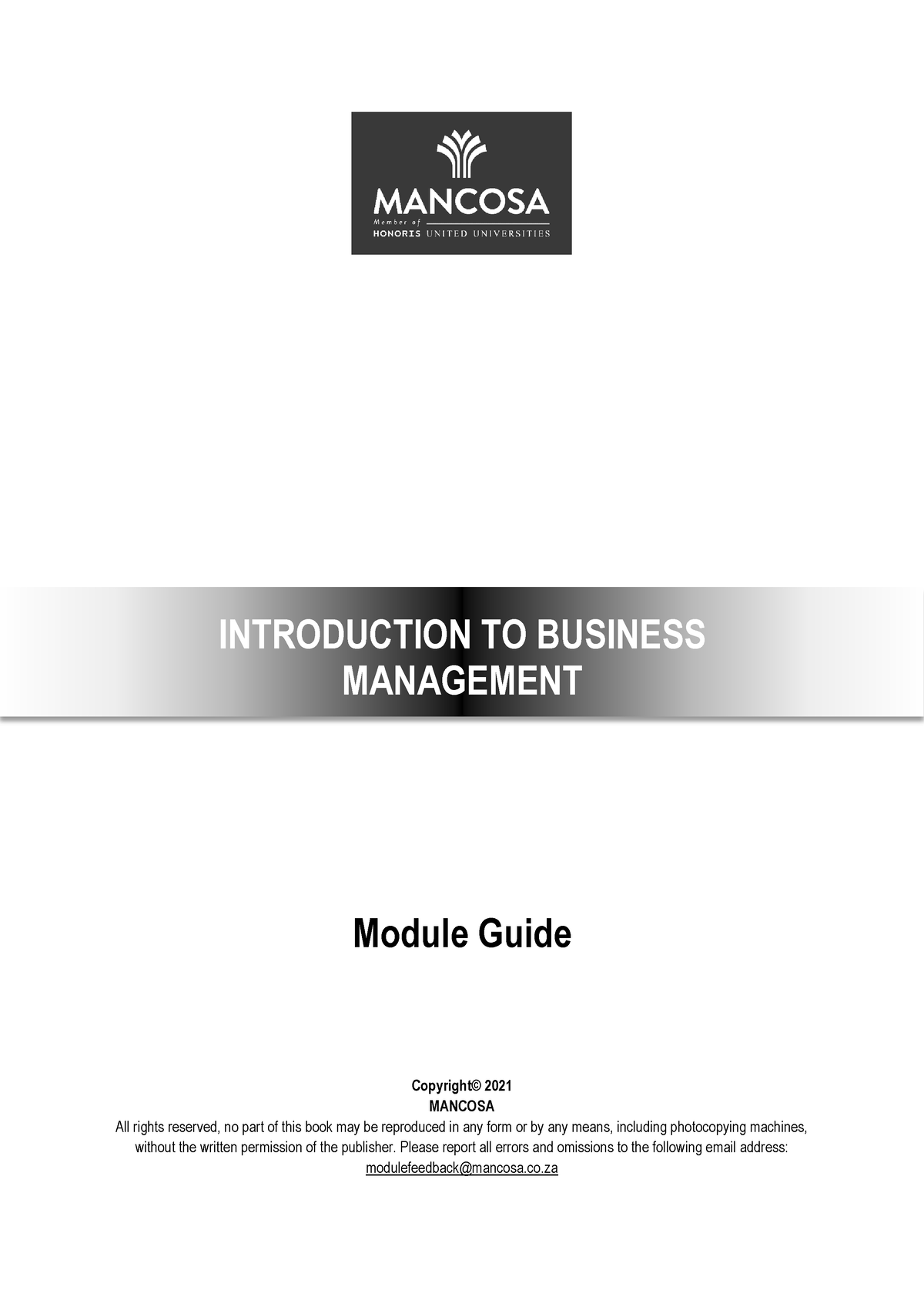 Generic – Introduction To Business Management - INTRODUCTION TO ...