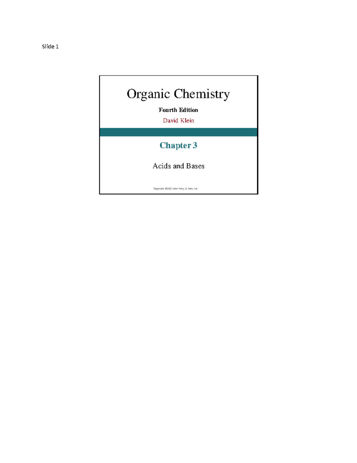 Chapter 3 Organic Chem: Acids and Bases - Organic Chemistry Fourth ...