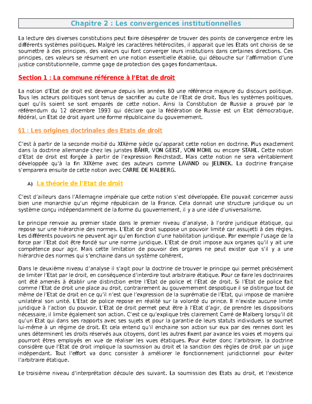 Cours Droit Constitutionnel L1 Semestre 1 Pdf