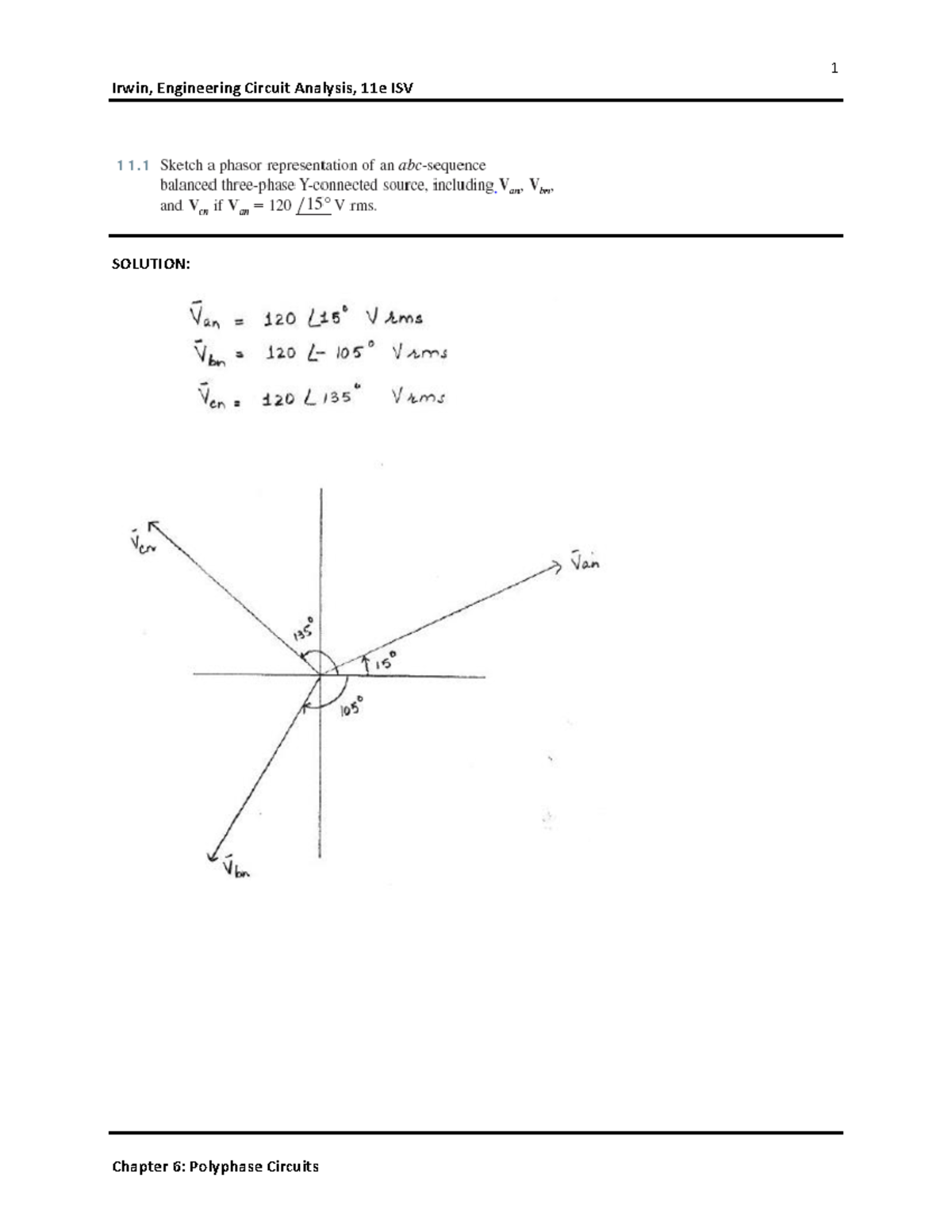 Ch11 Irwin, Engineering Circuit Analysis, 11e ISV SOLUTION Irwin, Engineering Circuit