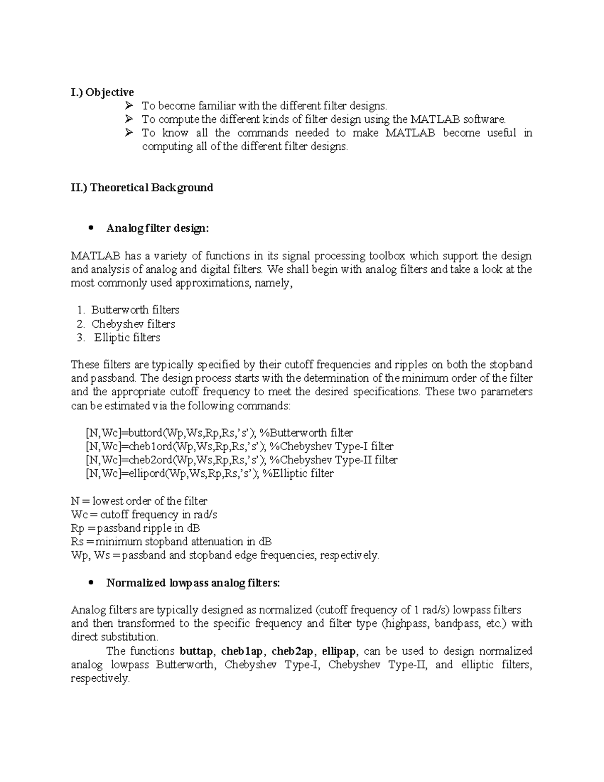 Module 1-b - Experiment 1 Part 2 Data And Results - I.) Objective To ...