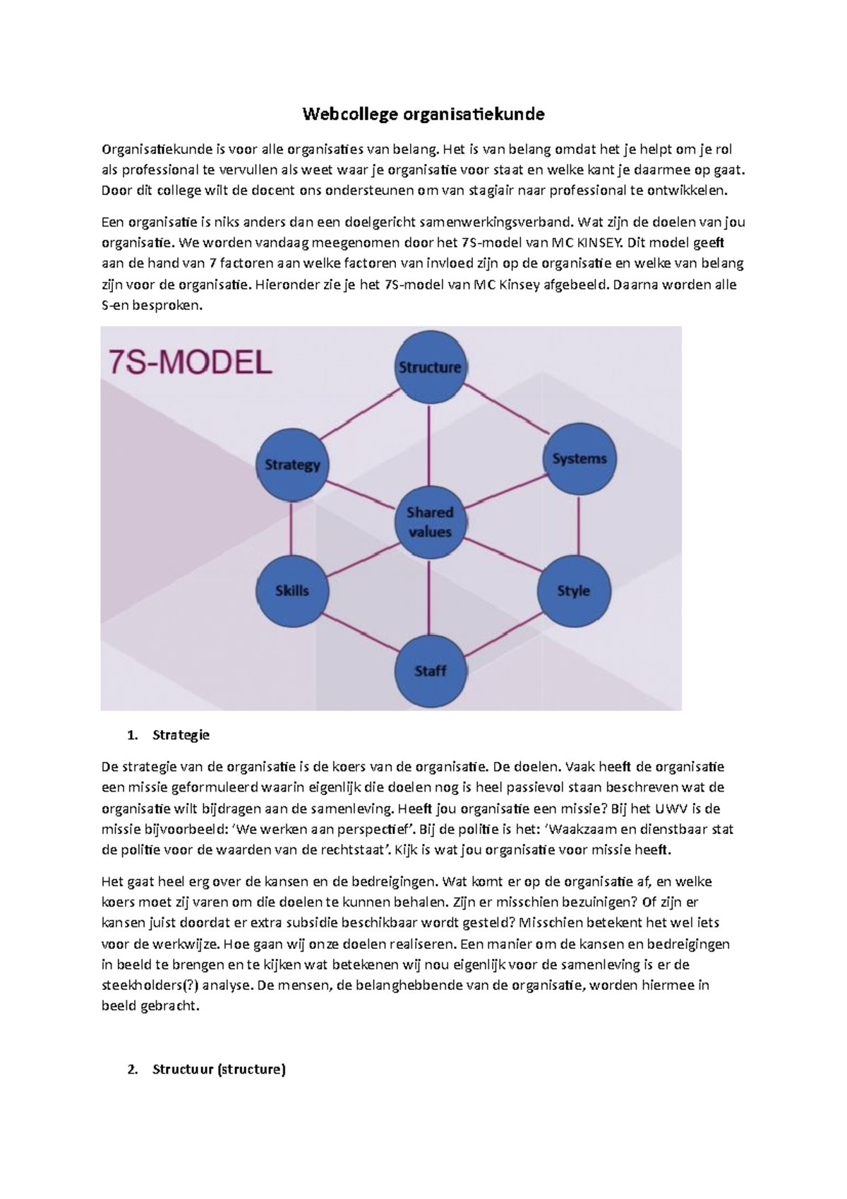 Webcollege Organisatiekunde - Webcollege Organisatiekunde ...