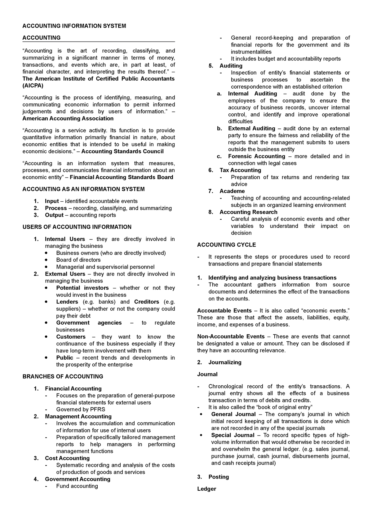 AIS-Chapter-1 - Accounting Information System Trans Reference: AIS By ...